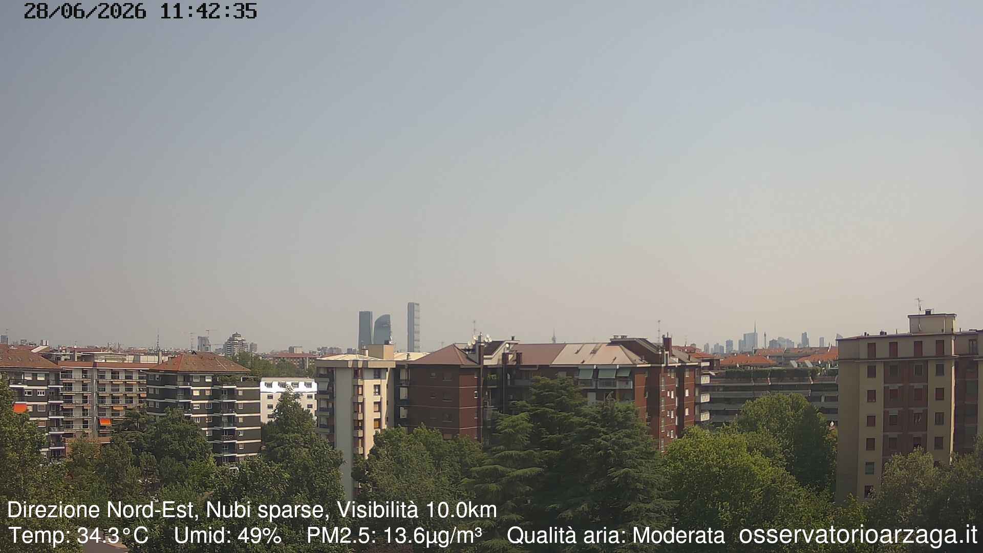 immagine della webcam nei dintorni di Milano: webcam Milano Arzaga