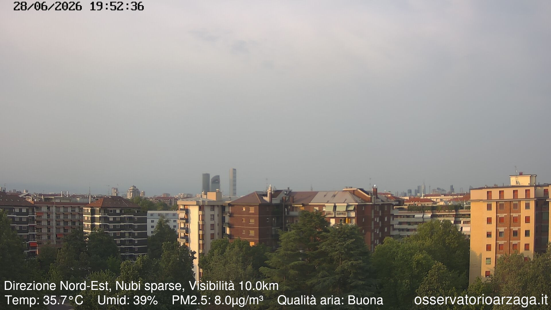 immagine della webcam nei dintorni di Milano Zara: webcam Milano Arzaga