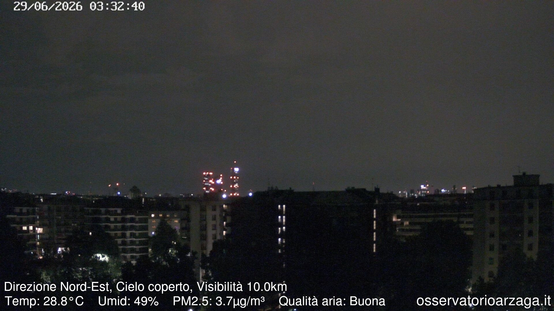 immagine della webcam nei dintorni di Milano Centrale: webcam Milano Arzaga