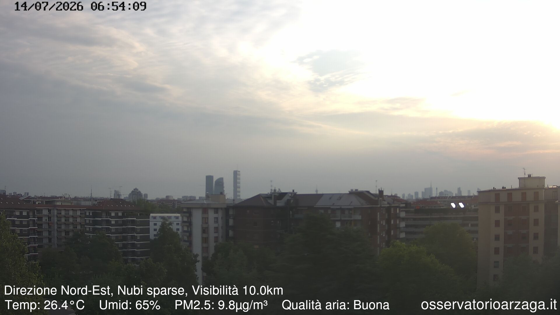 immagine della webcam nei dintorni di Milano Rembrandt: webcam Milano Arzaga