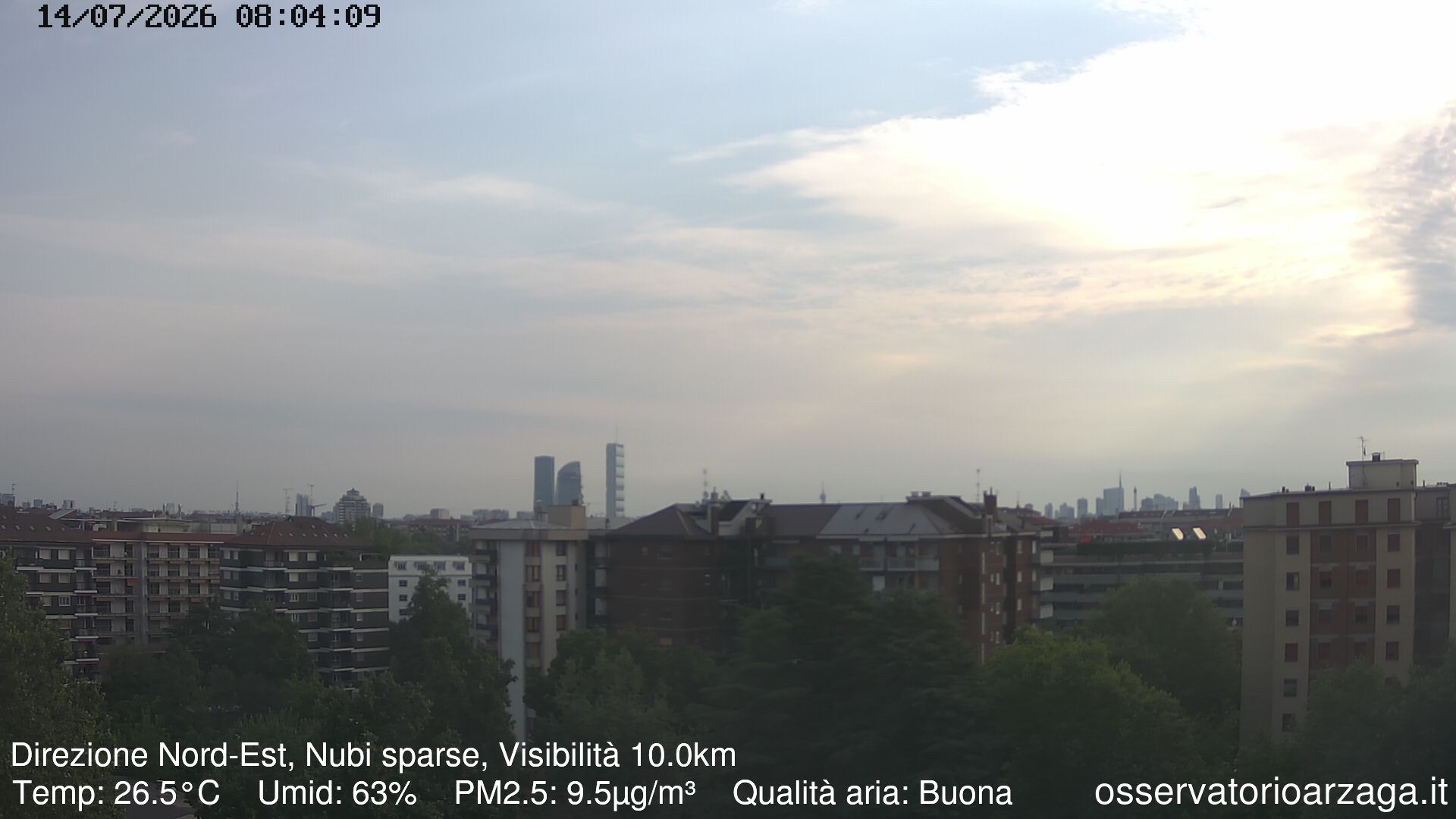 immagine della webcam nei dintorni di Milano Porta Nuova: webcam Milano Arzaga