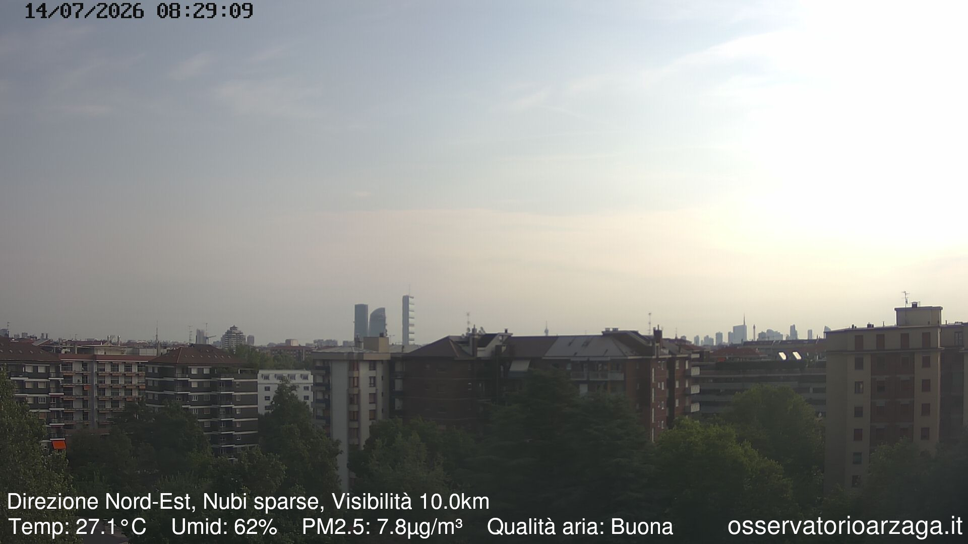 immagine della webcam nei dintorni di Milano Tripoli: webcam Milano Arzaga