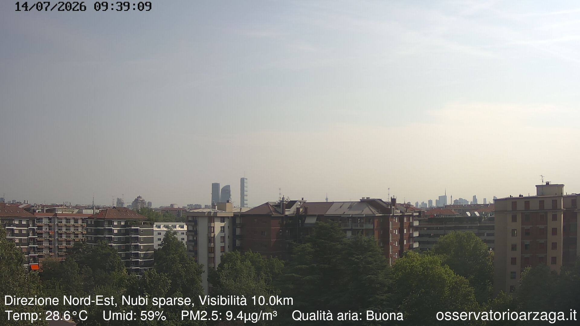immagine della webcam nei dintorni di Milano Tripoli: webcam Milano Arzaga