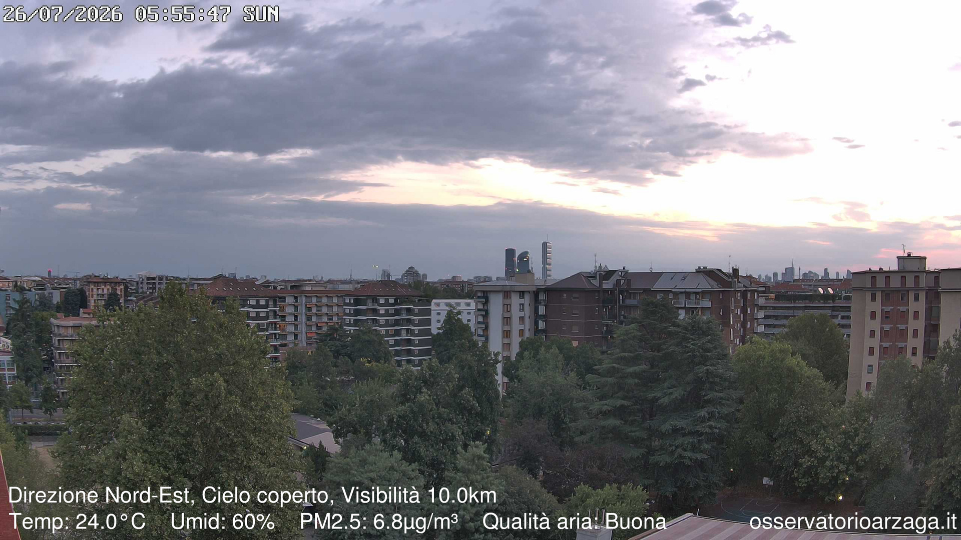 immagine della webcam nei dintorni di Milano Stazione Centrale: webcam Milano Arzaga
