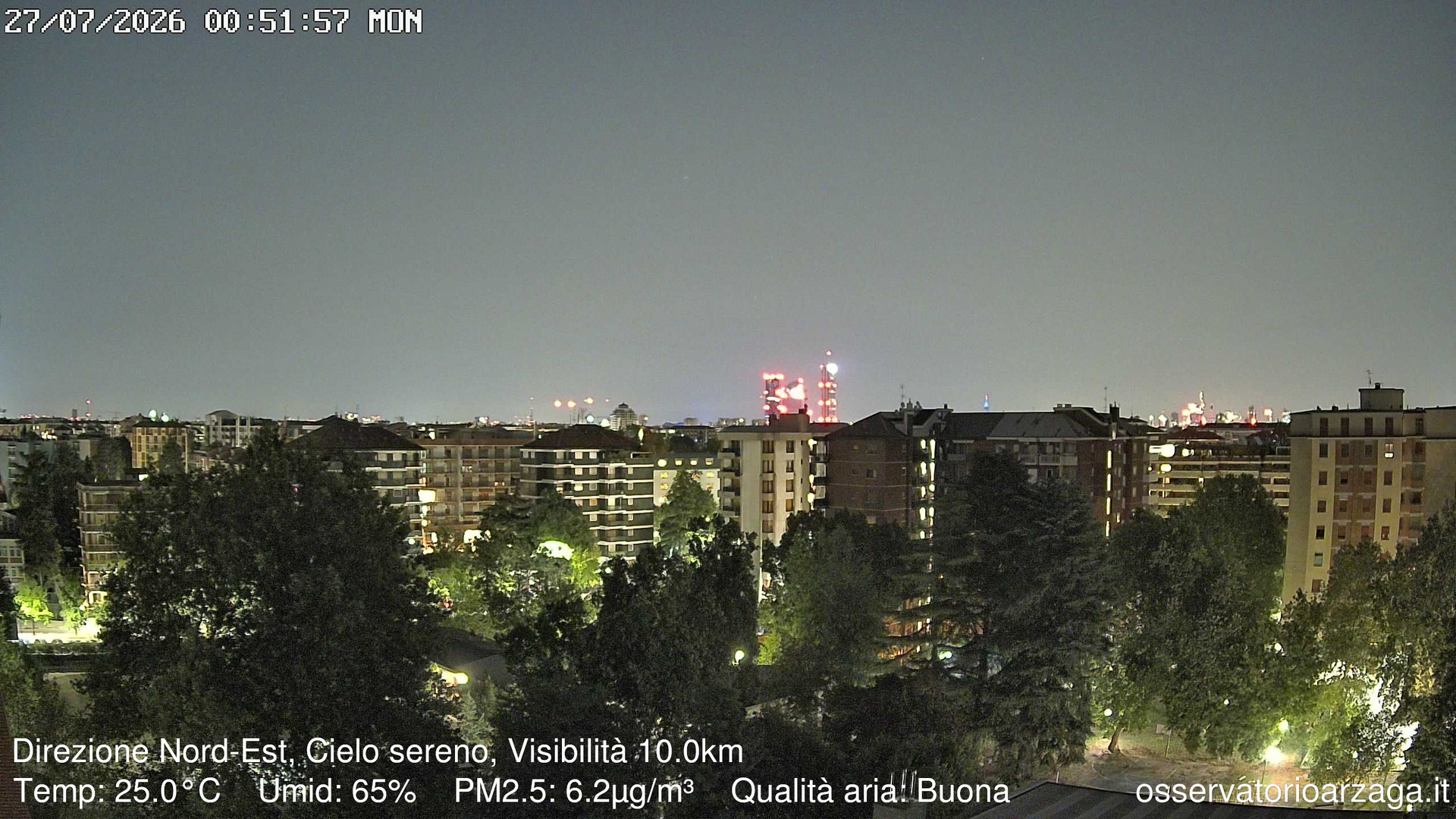 immagine della webcam nei dintorni di Milano San Siro: webcam Milano Arzaga