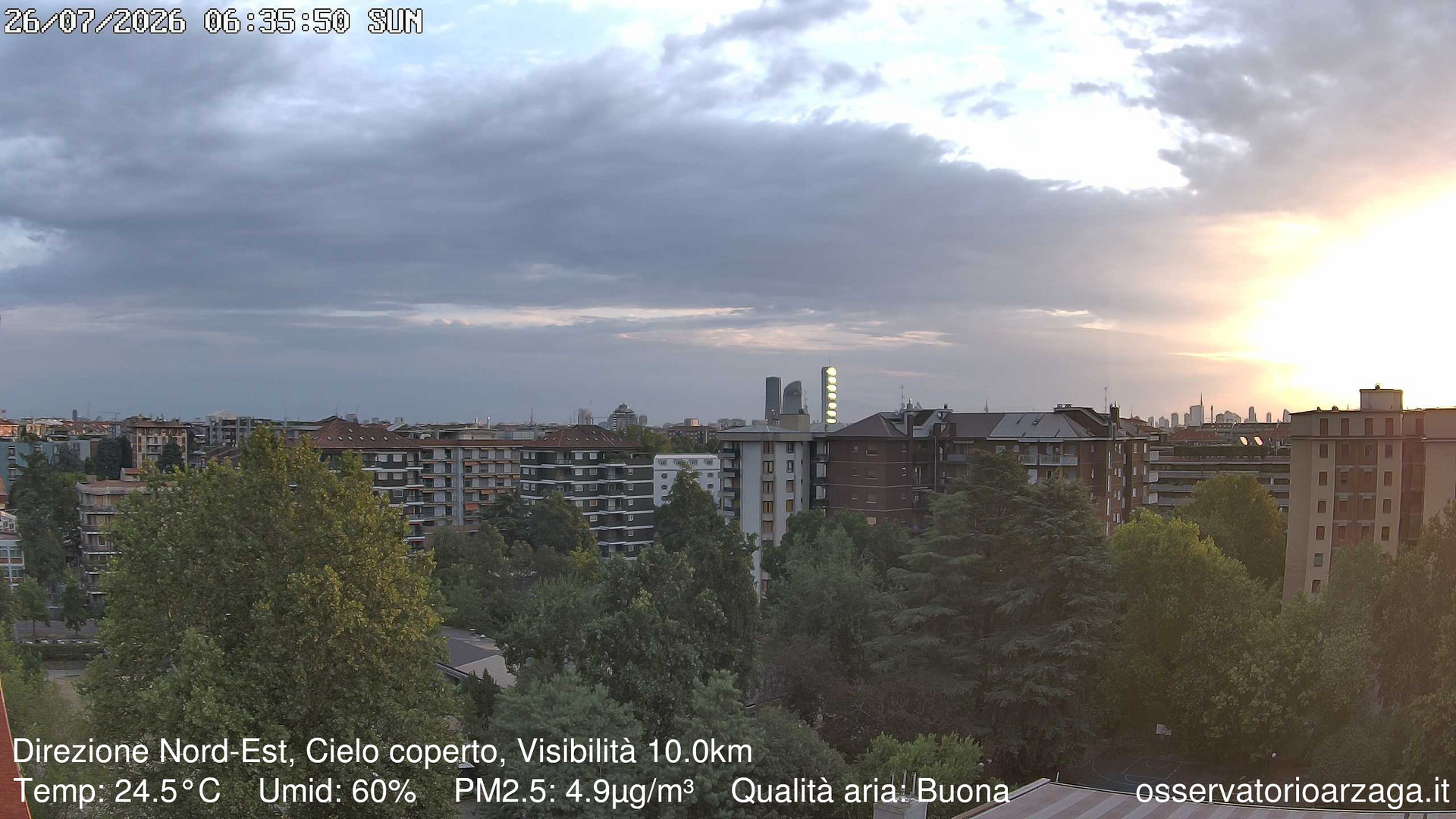 immagine della webcam nei dintorni di Milano Nosedo: webcam Milano Arzaga