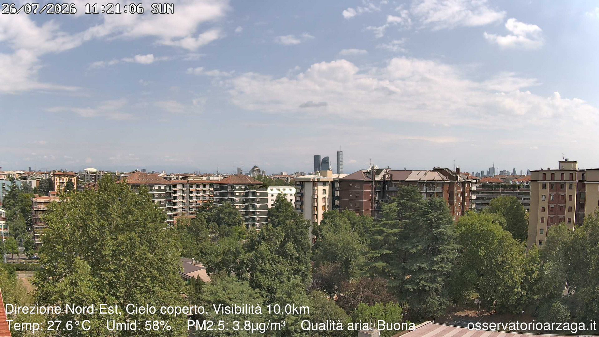 immagine della webcam nei dintorni di Milano Domenichino: webcam Milano Arzaga