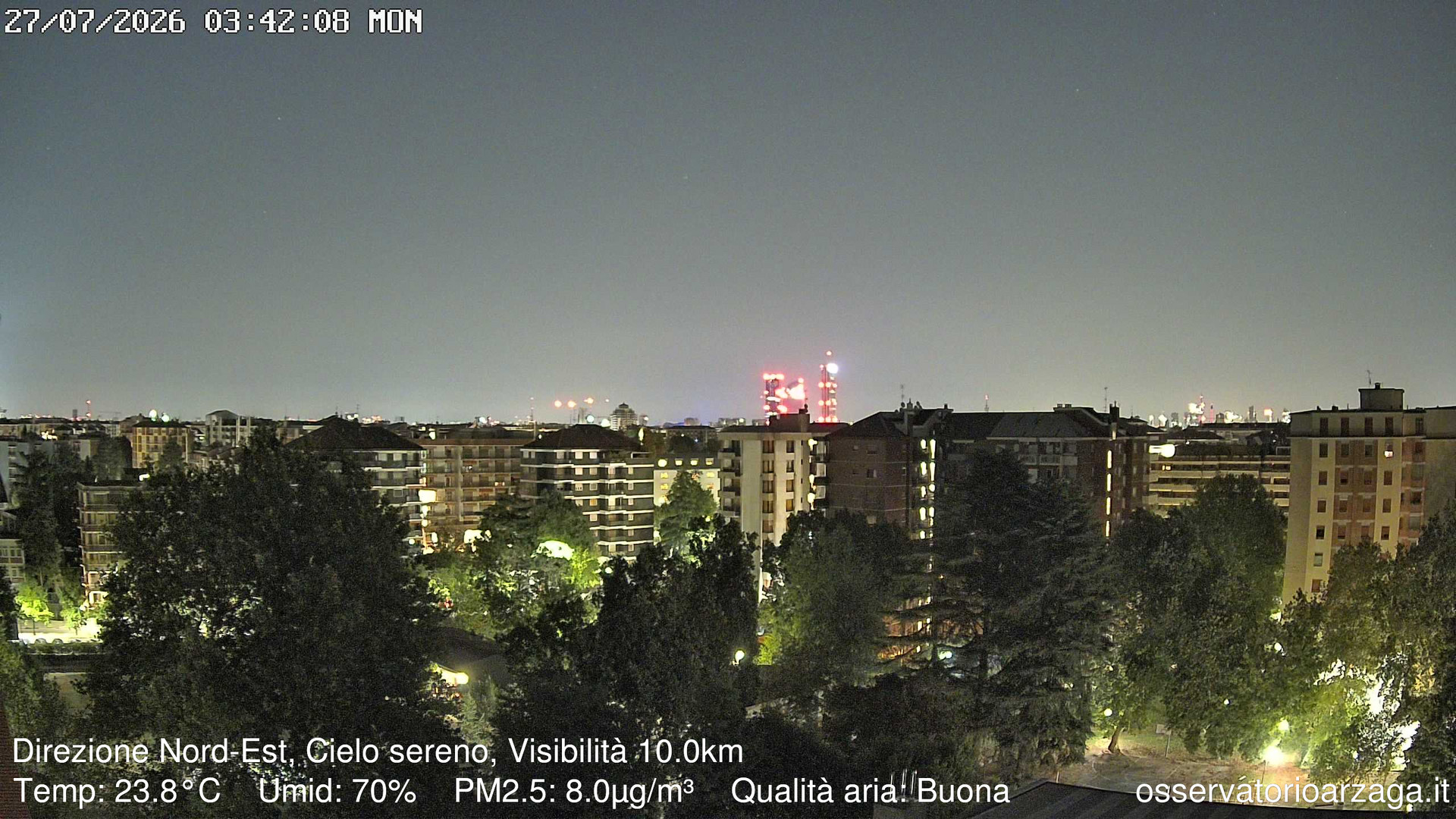 immagine della webcam nei dintorni di Milano Adriano: webcam Milano Arzaga