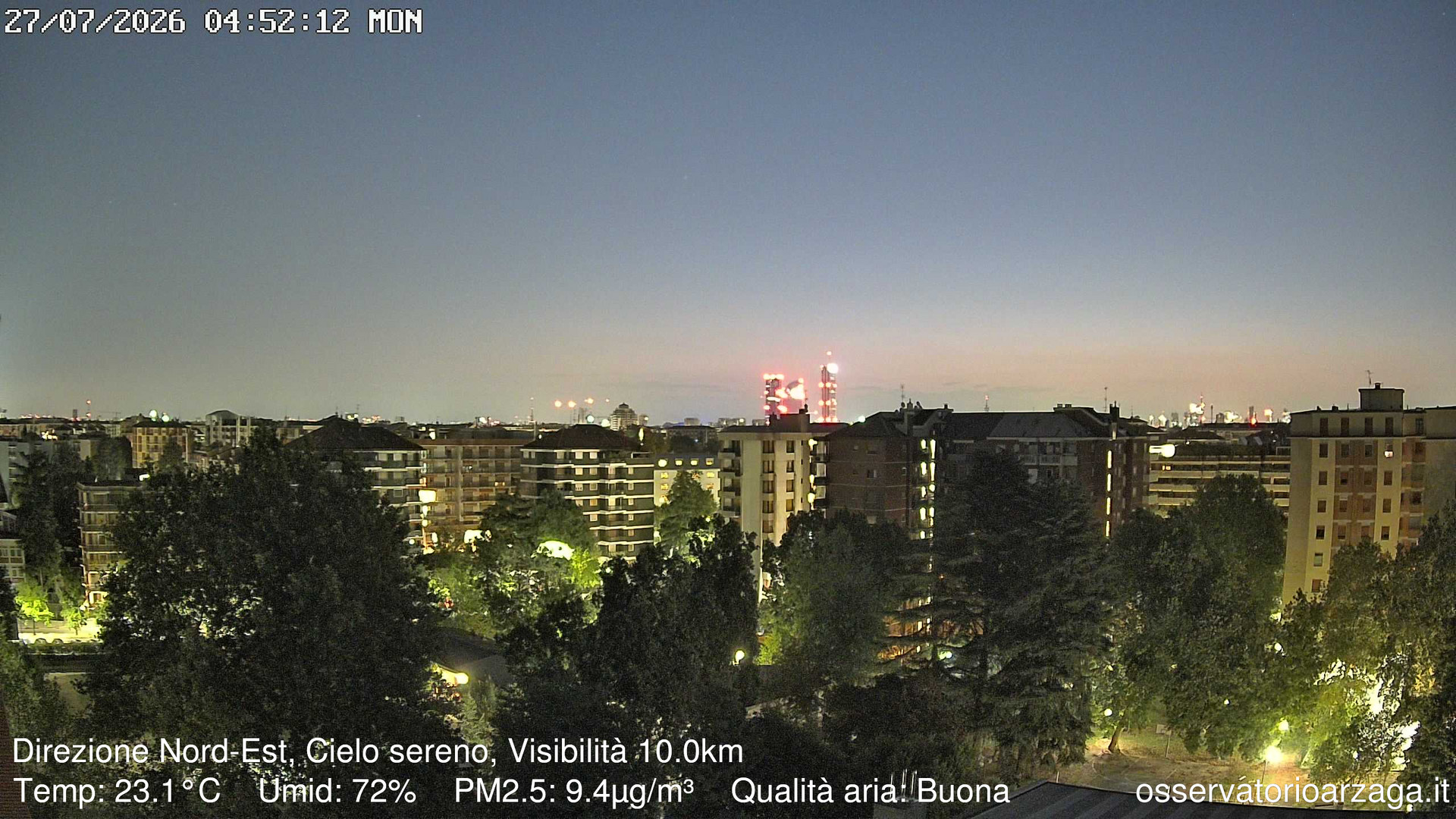 immagine della webcam nei dintorni di Milano Lotto: webcam Milano Arzaga
