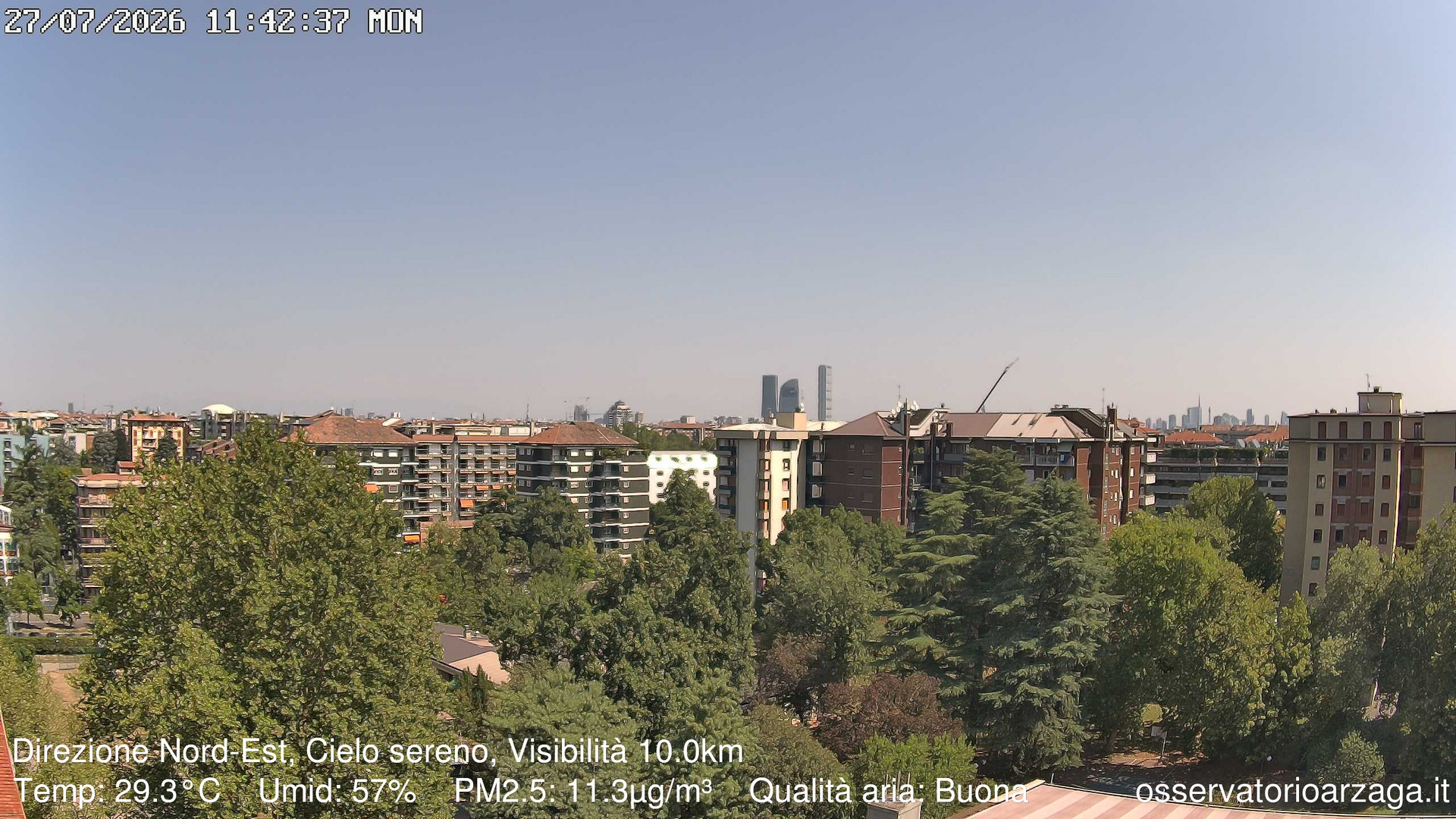 immagine della webcam nei dintorni di Milano Stephenson: webcam Milano Arzaga