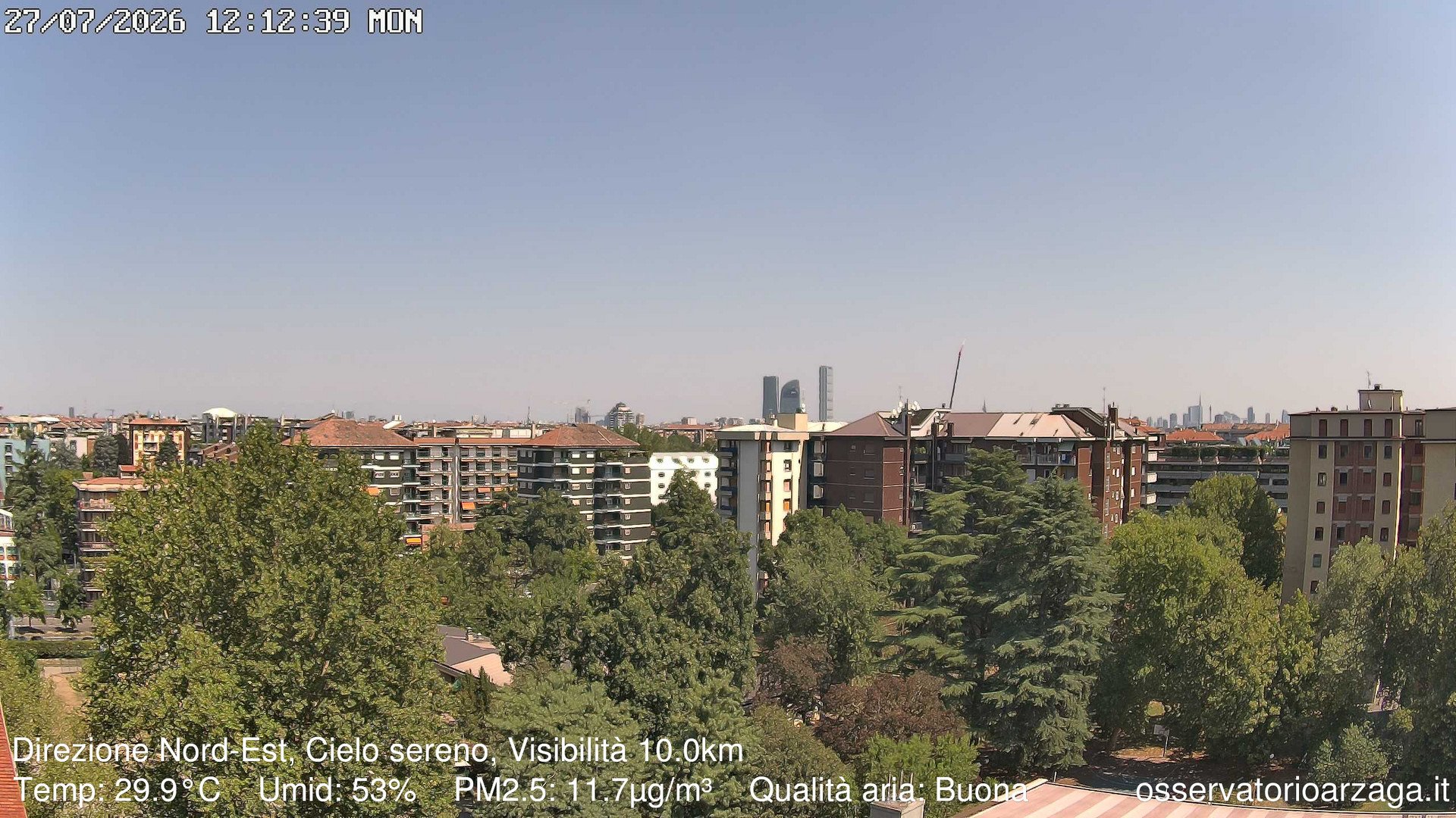 immagine della webcam nei dintorni di Milano Porta Garibaldi: webcam Milano Arzaga