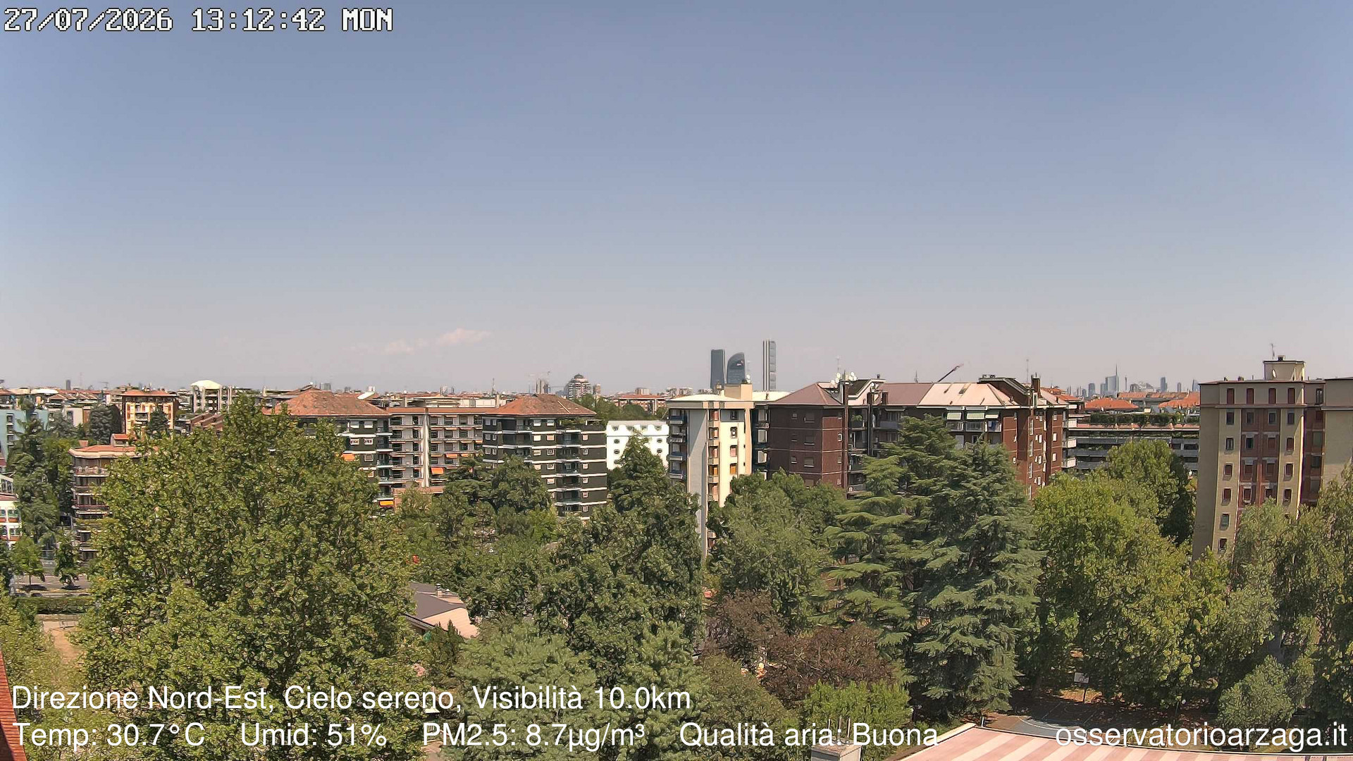 immagine della webcam nei dintorni di Milano San Siro: webcam Milano Arzaga