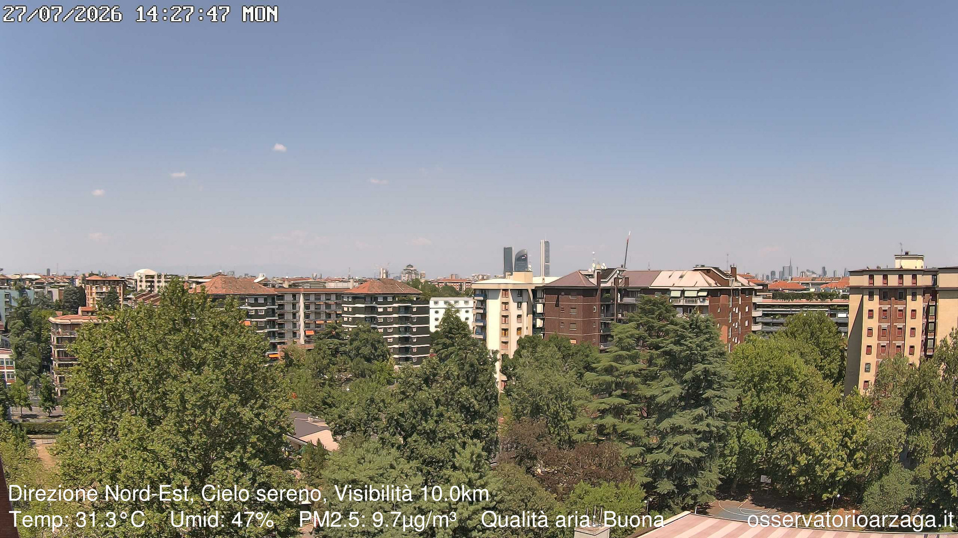 immagine della webcam nei dintorni di Milano Sant'Ambrogio centro: webcam Milano Arzaga