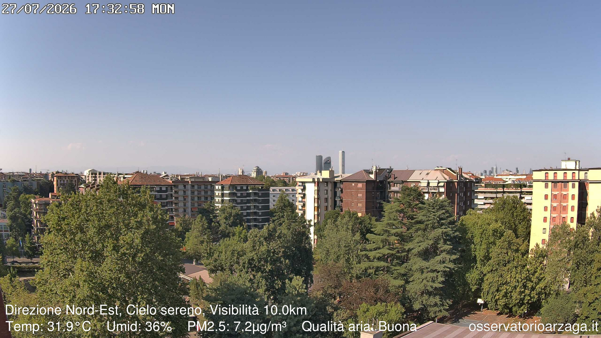 immagine della webcam nei dintorni di Milano San Siro: webcam Milano Arzaga
