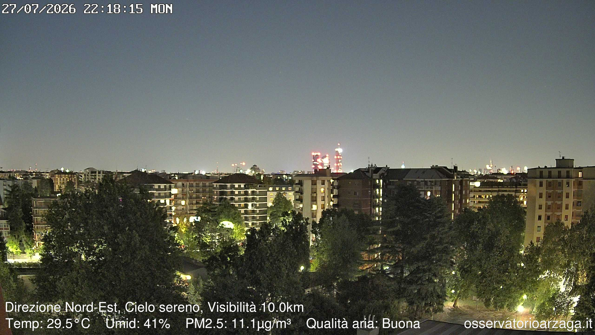 immagine della webcam nei dintorni di Milano Adriano: webcam Milano Arzaga