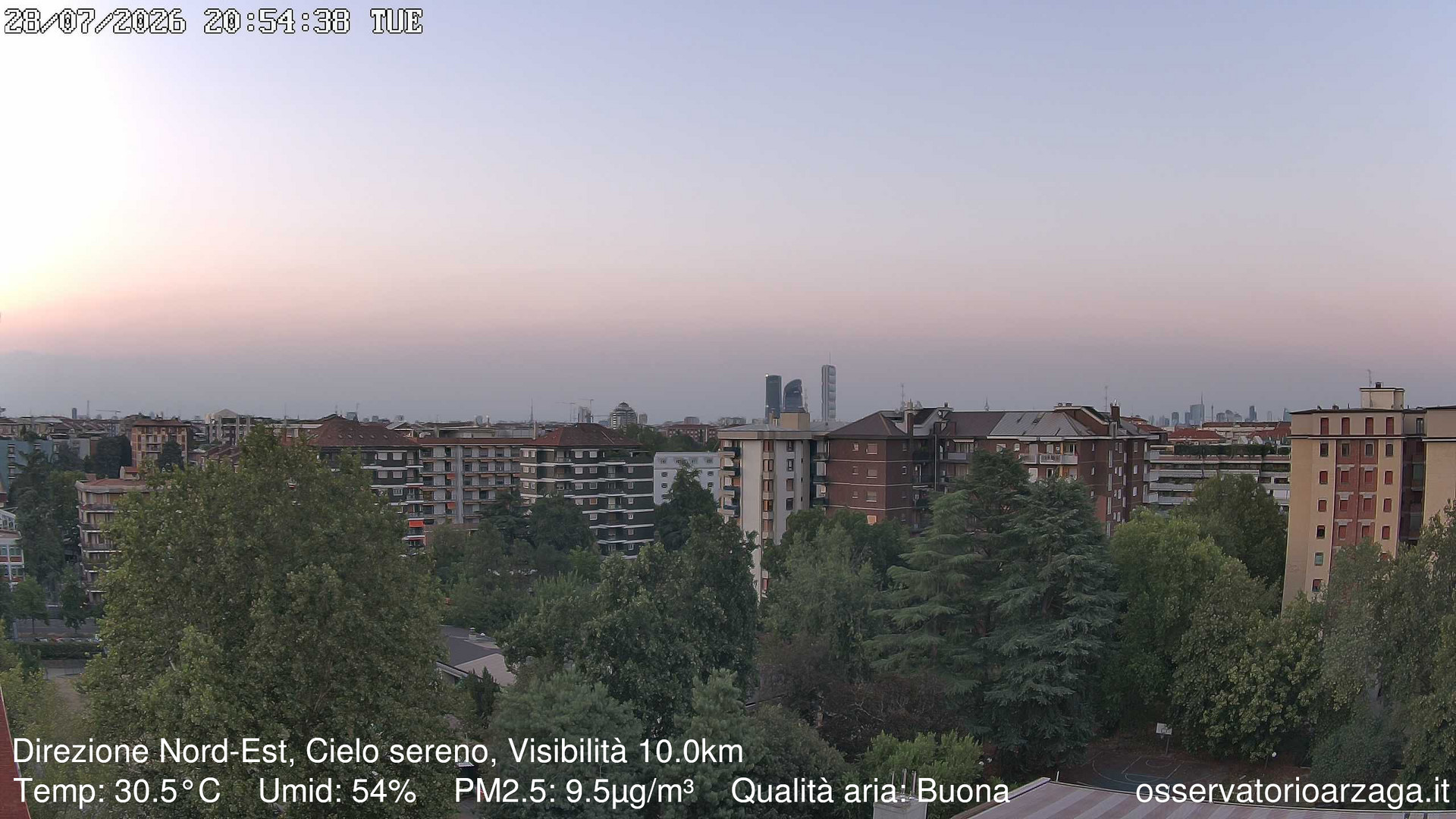 immagine della webcam nei dintorni di Milano Duomo: webcam Milano Arzaga