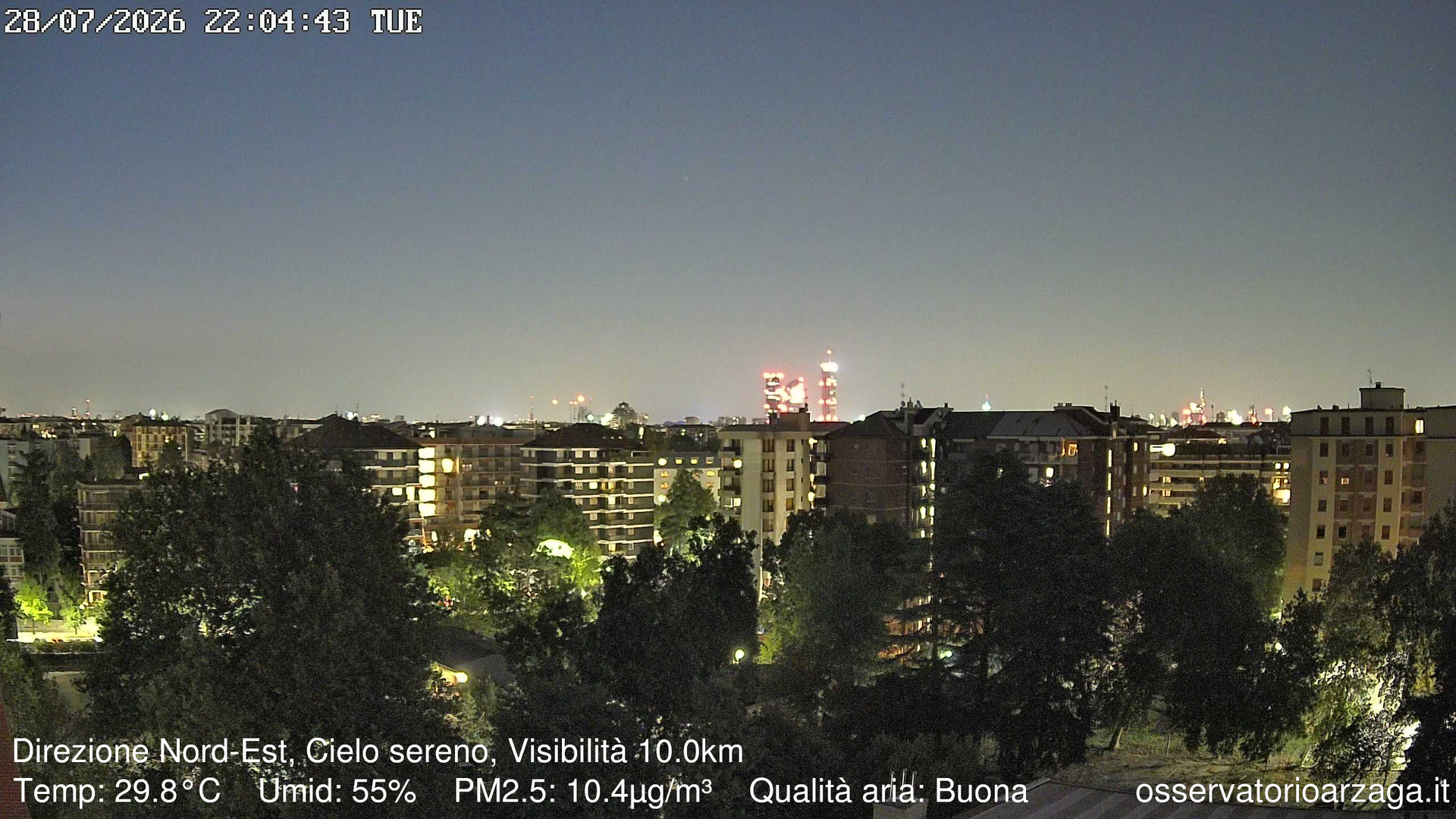 immagine della webcam nei dintorni di Milano Varesina: webcam Milano Arzaga