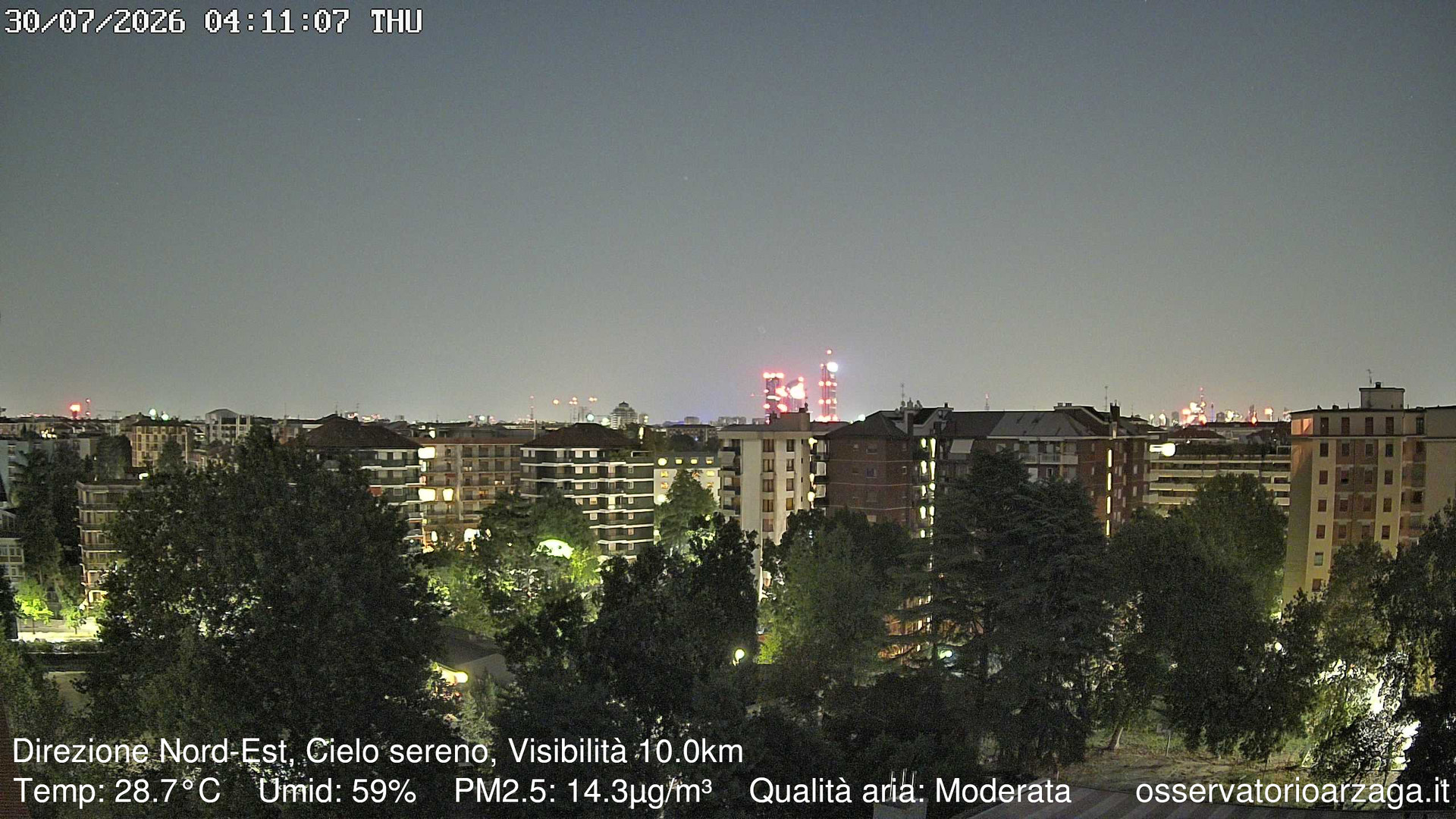 immagine della webcam nei dintorni di Milano Napoli: webcam Milano Arzaga