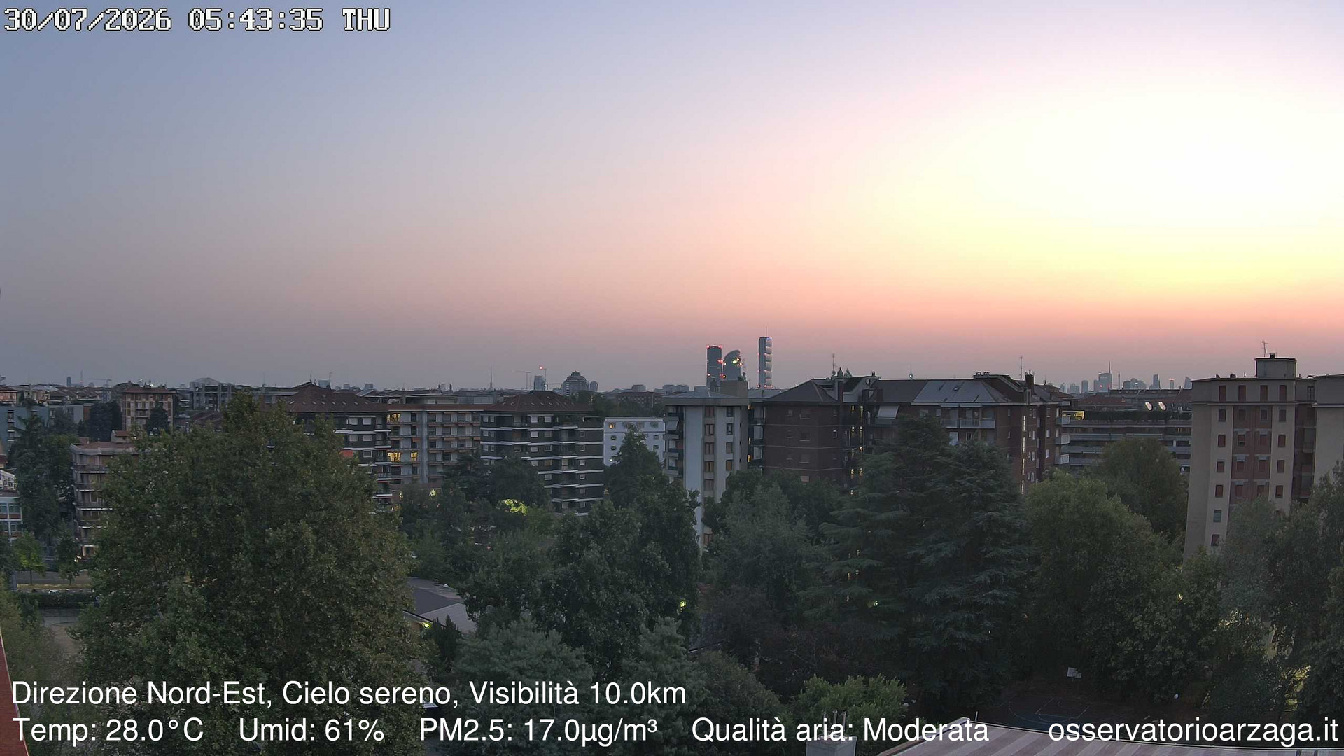 immagine della webcam nei dintorni di Milano Verziere: webcam Milano Arzaga