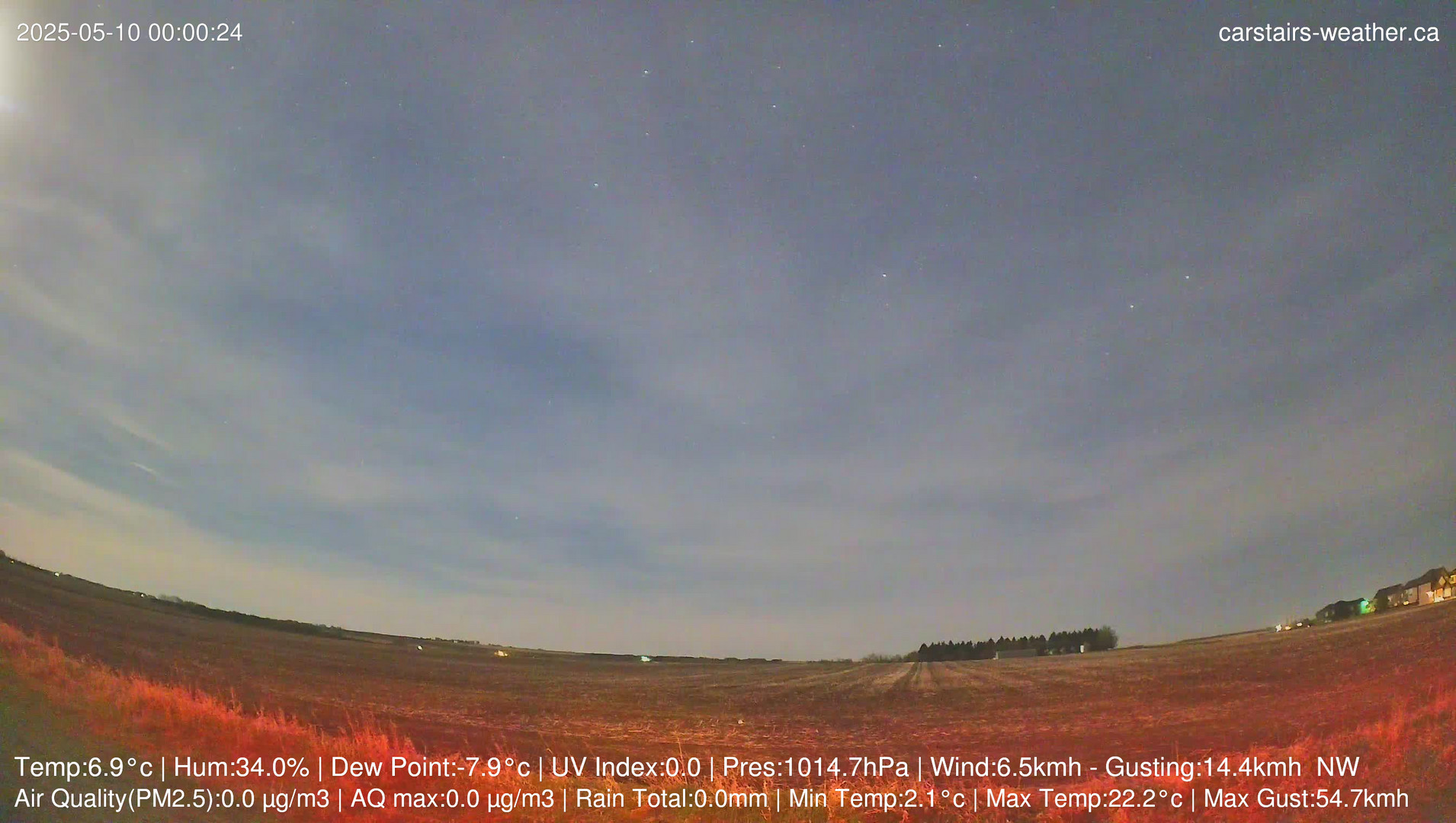 time-lapse frame, Carstairs Sky Cam webcam