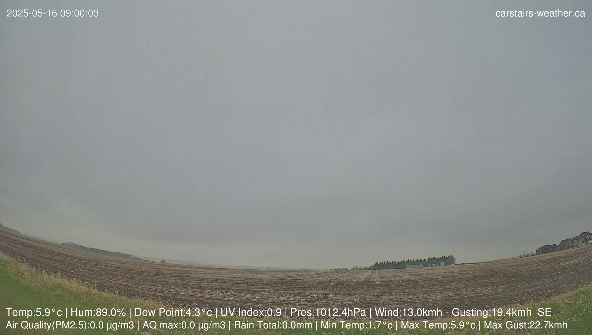 time-lapse frame, Carstairs Sky Cam webcam
