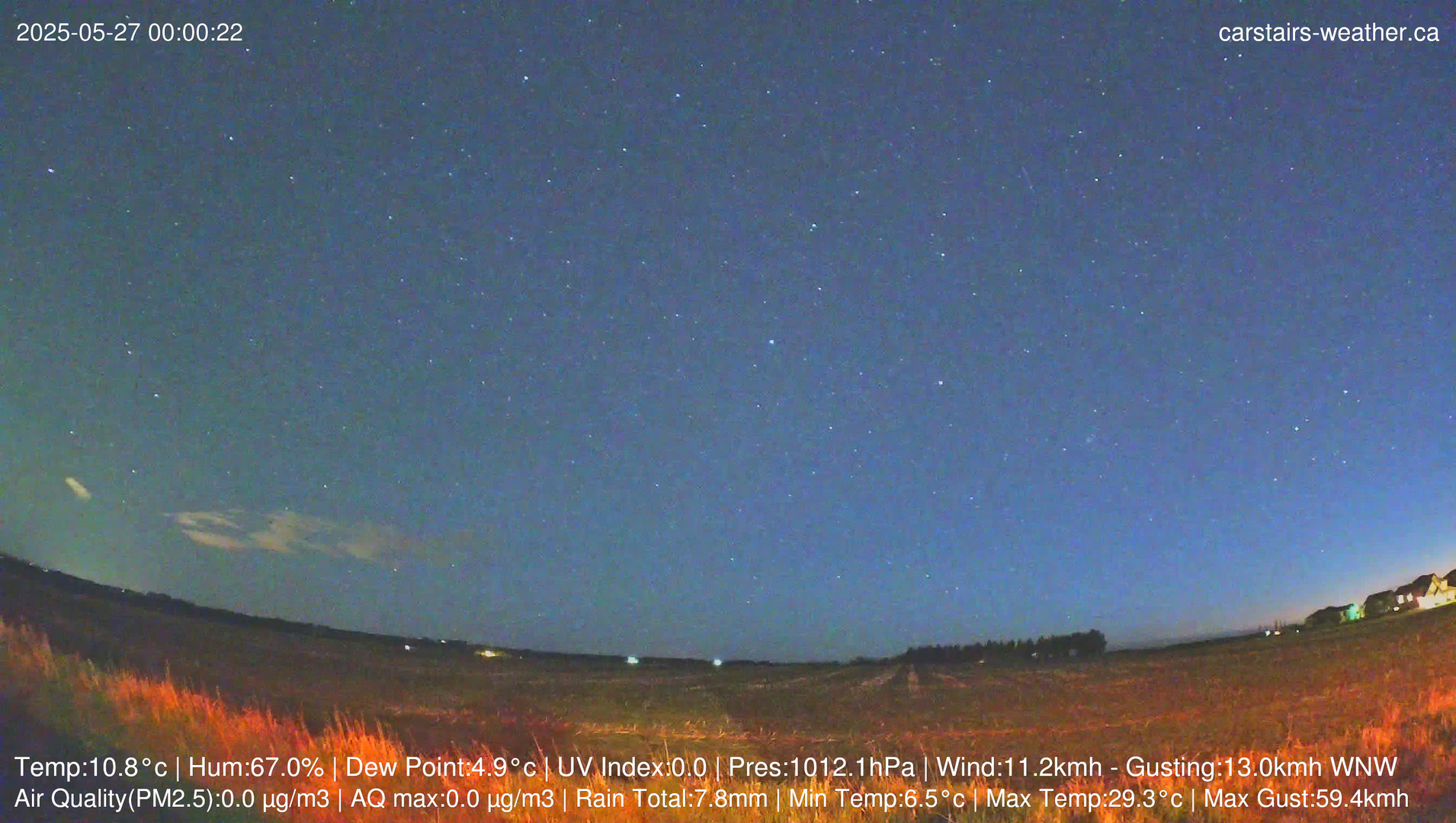 time-lapse frame, Carstairs Sky Cam webcam