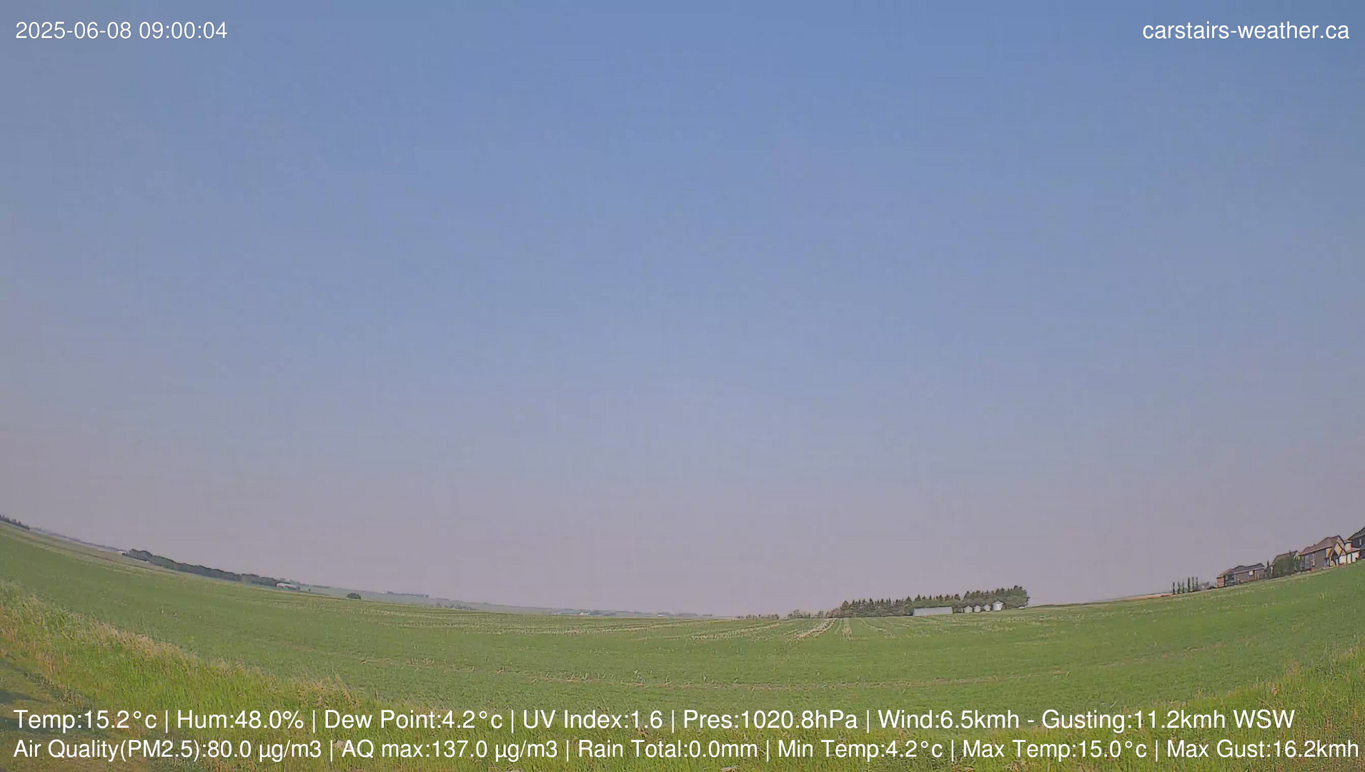 time-lapse frame, Carstairs Sky Cam webcam