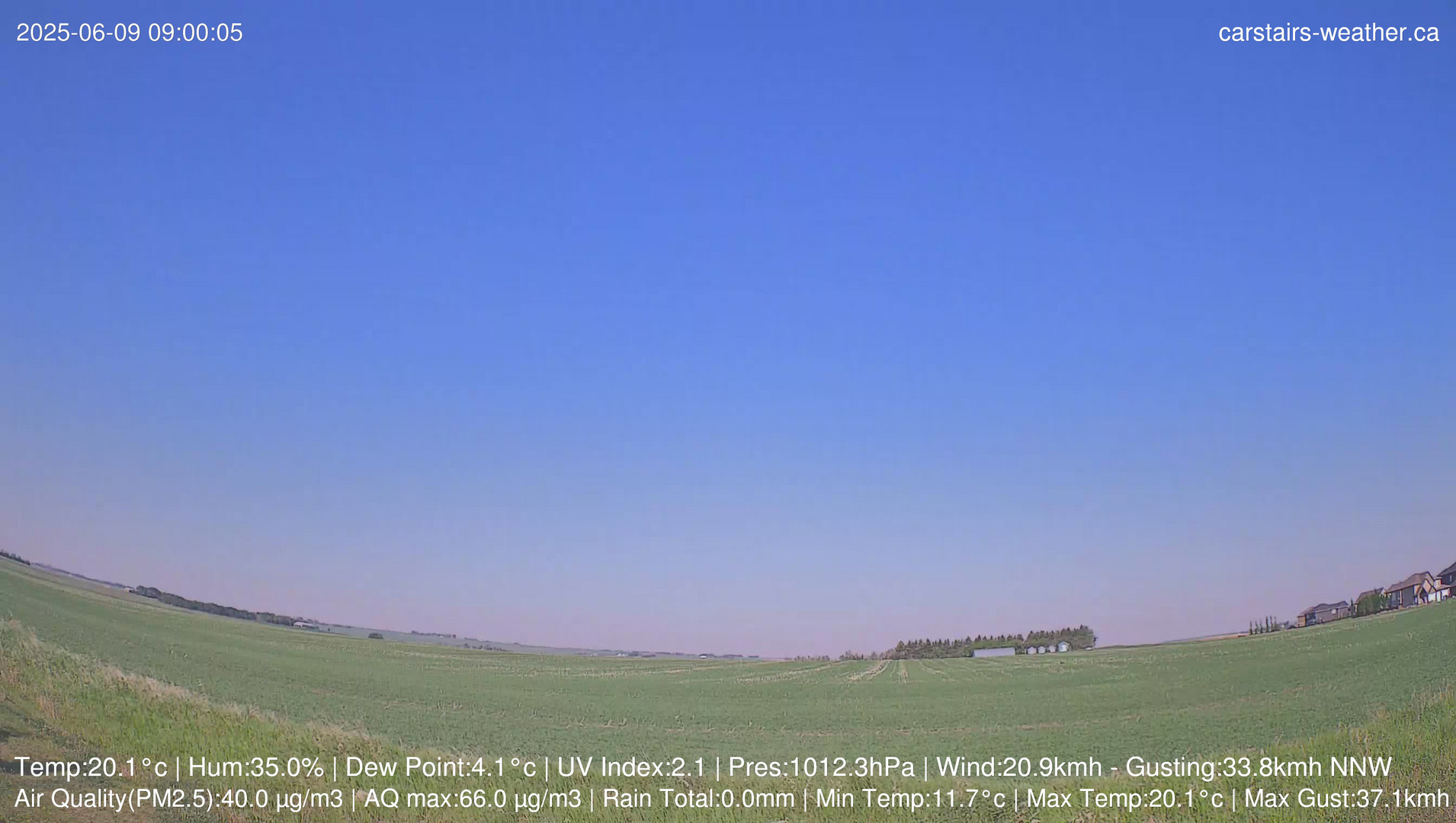 time-lapse frame, Carstairs Sky Cam webcam
