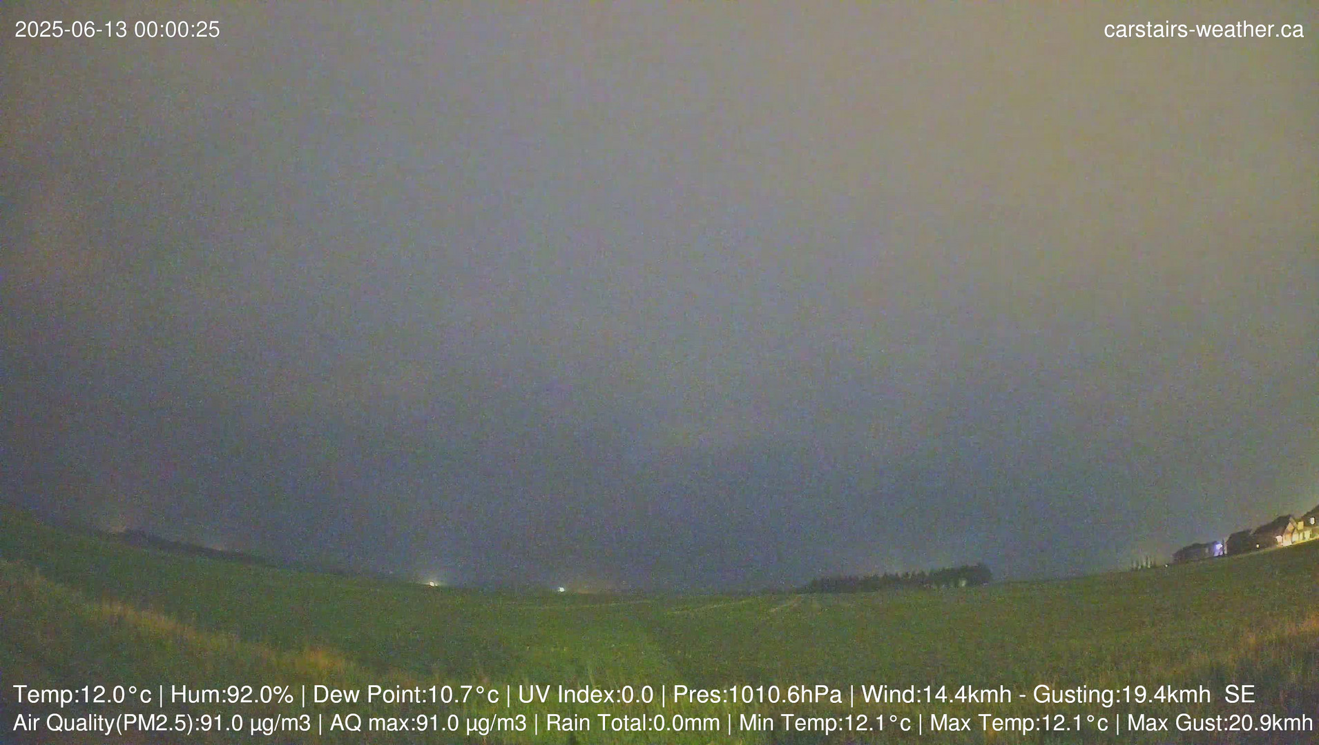 time-lapse frame, Carstairs Sky Cam webcam