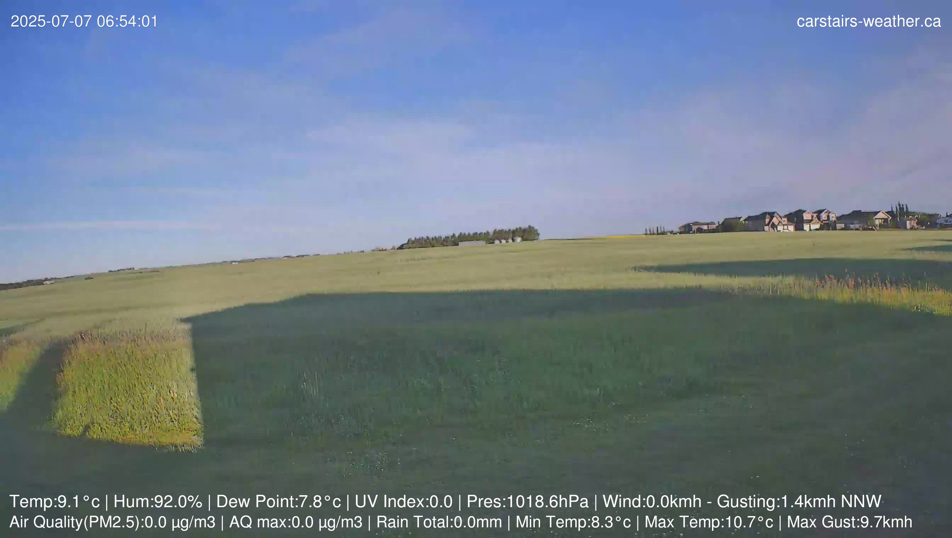 time-lapse frame, Carstairs Sky Cam webcam