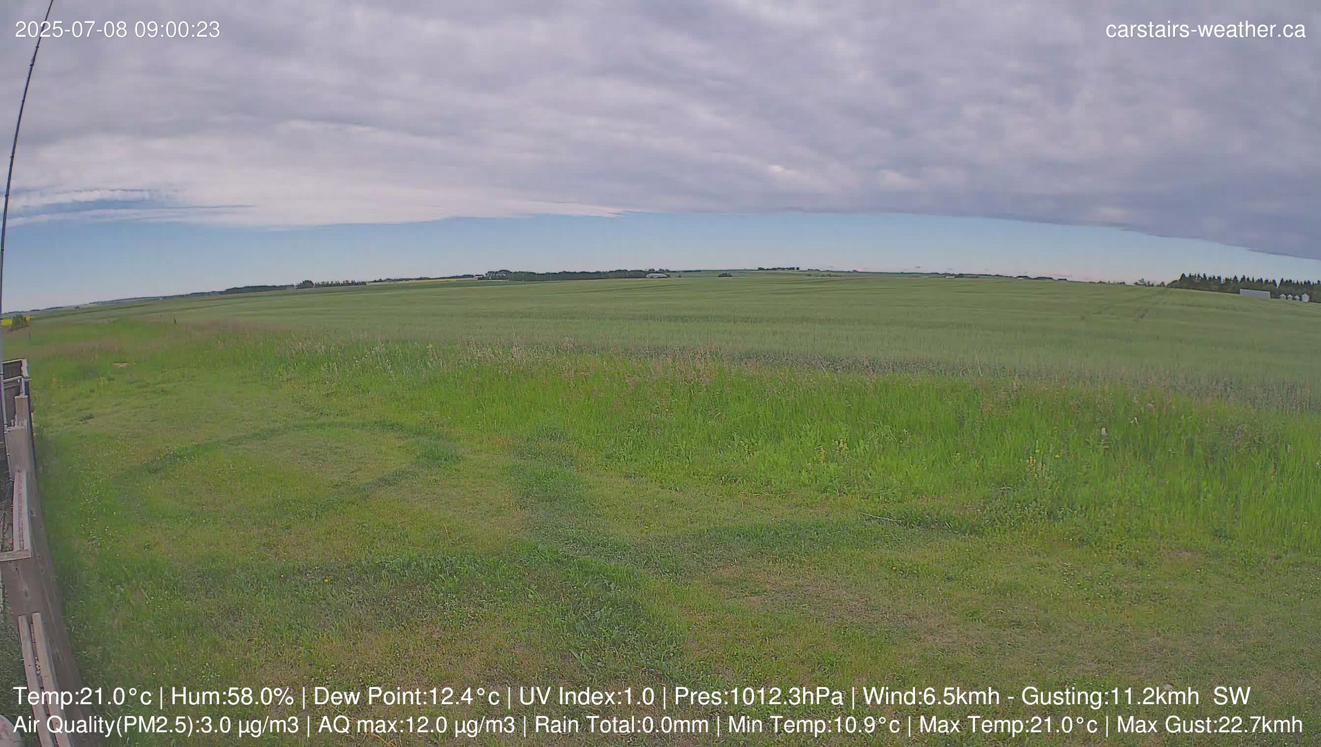 time-lapse frame, Carstairs Sky Cam webcam