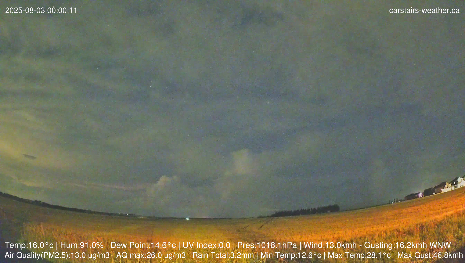time-lapse frame, Carstairs Sky Cam webcam