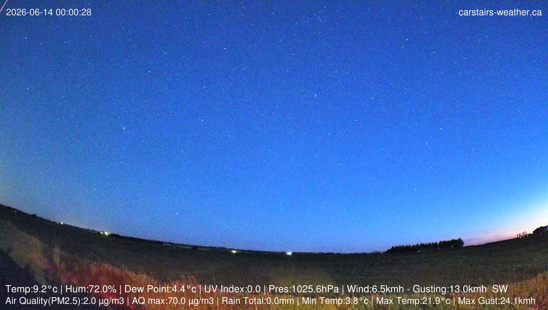 time-lapse frame, Carstairs Sky Cam webcam