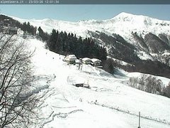 view from Alpe di Mera - Arrivo pista Baita e campo scuola on 2026-03-23