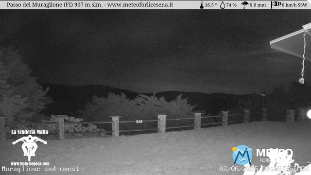 time-lapse frame, Passo del Muraglione webcam
