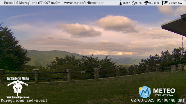time-lapse frame, Passo del Muraglione webcam