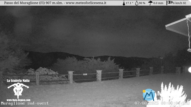 time-lapse frame, Passo del Muraglione webcam