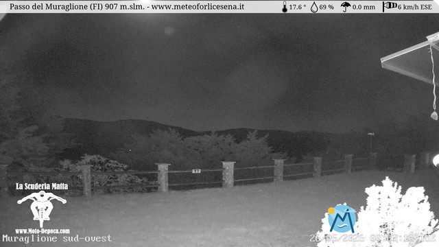 time-lapse frame, Passo del Muraglione webcam