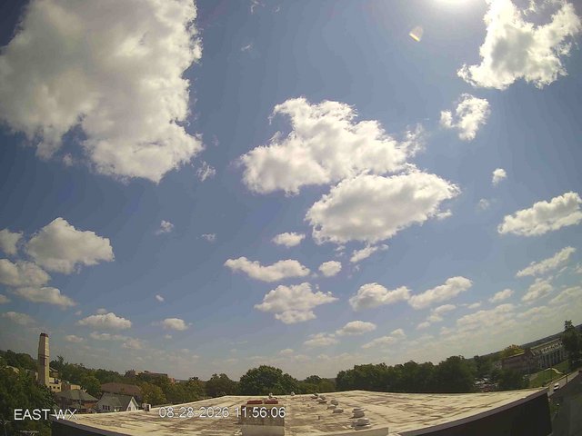 view from University Place Apartments - East Weather on 2026-08-28