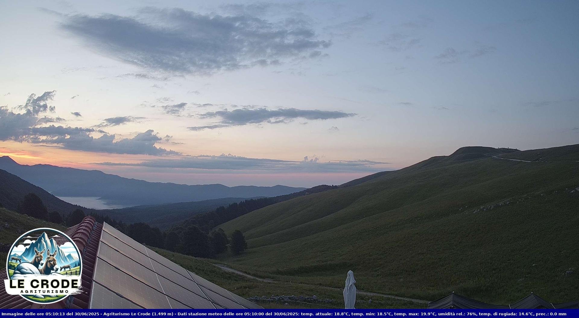 time-lapse frame, Agriturismo Le Crode - M. Pizzoc (TV) - 1499 m webcam