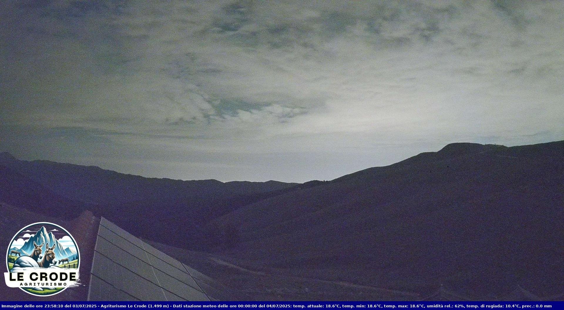 time-lapse frame, Agriturismo Le Crode - M. Pizzoc (TV) - 1499 m webcam