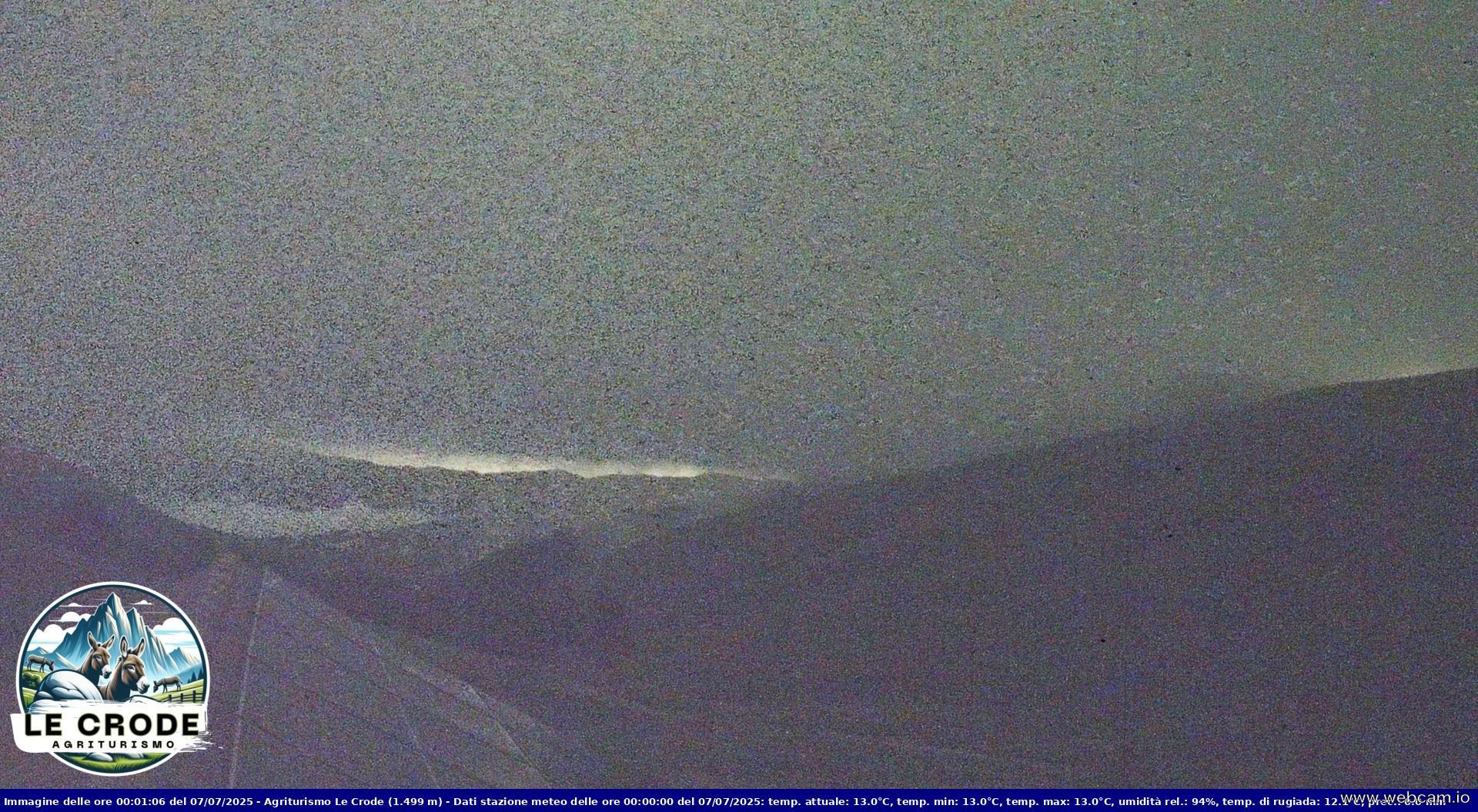 time-lapse frame, Agriturismo Le Crode - M. Pizzoc (TV) - 1499 m webcam