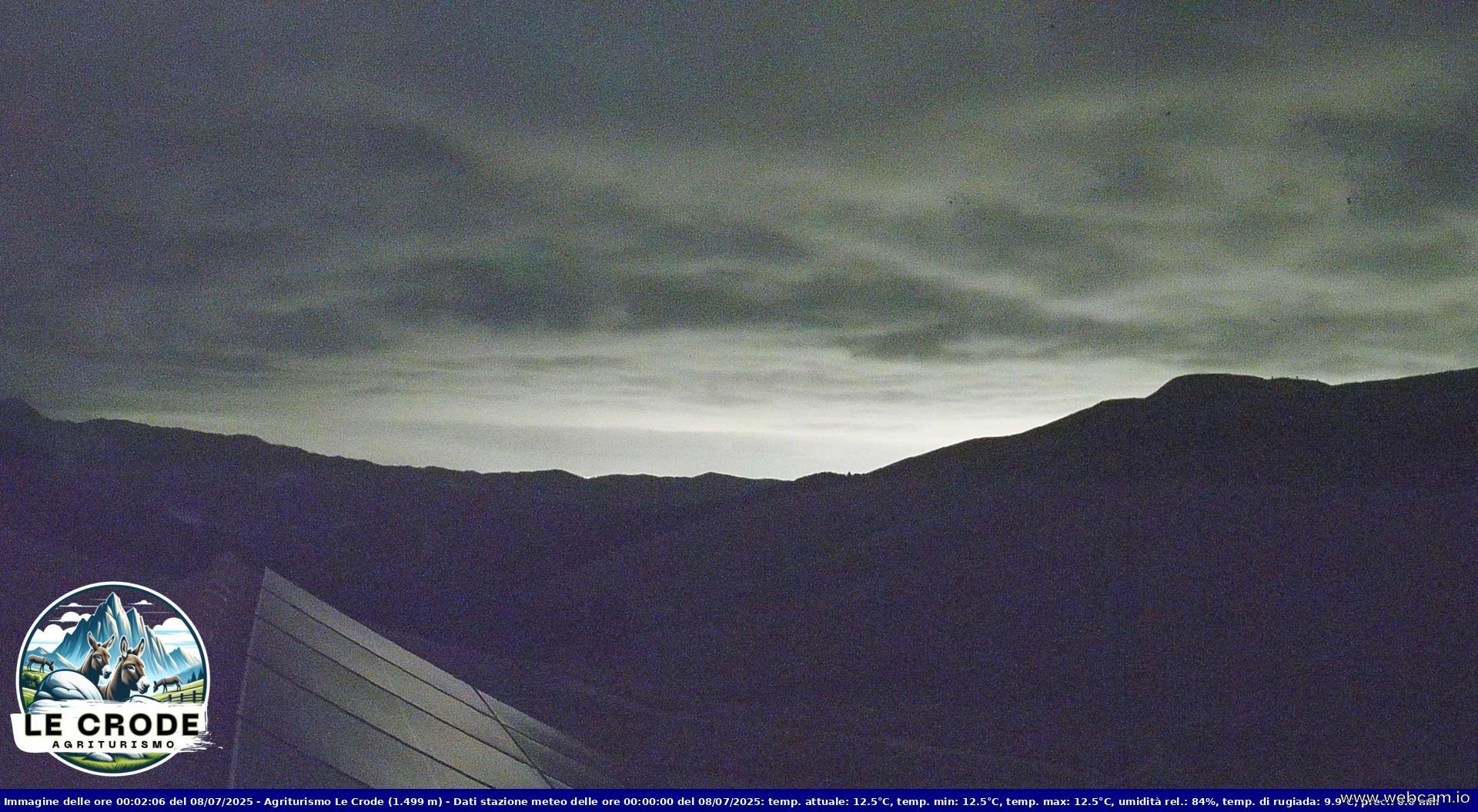 time-lapse frame, Agriturismo Le Crode - M. Pizzoc (TV) - 1499 m webcam
