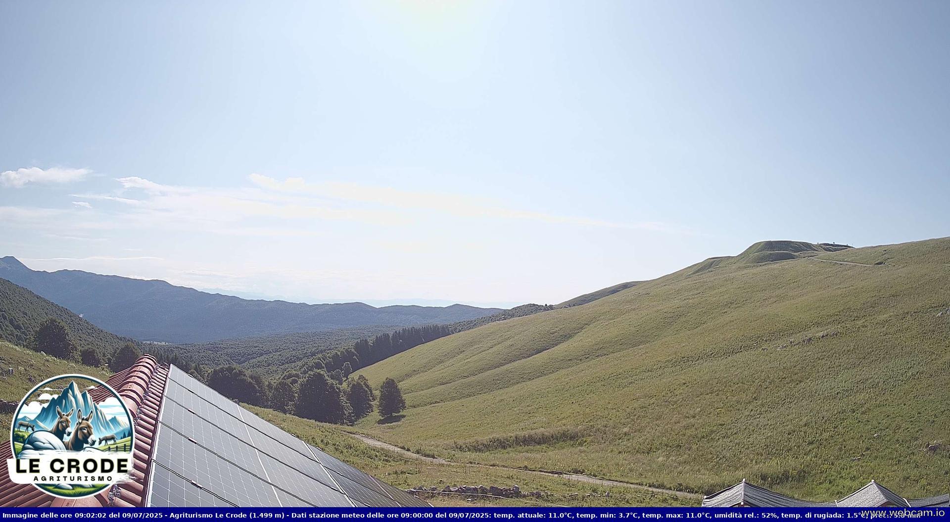 time-lapse frame, Agriturismo Le Crode - M. Pizzoc (TV) - 1499 m webcam