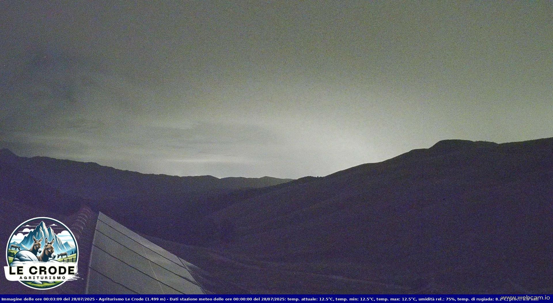 time-lapse frame, Agriturismo Le Crode - M. Pizzoc (TV) - 1499 m webcam