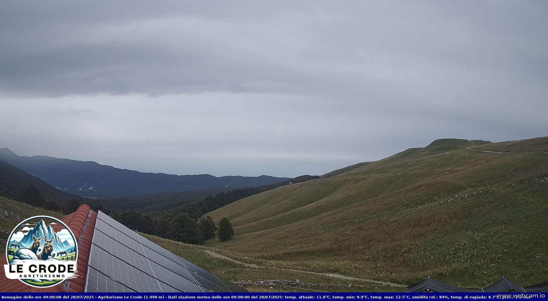 time-lapse frame, Agriturismo Le Crode - M. Pizzoc (TV) - 1499 m webcam