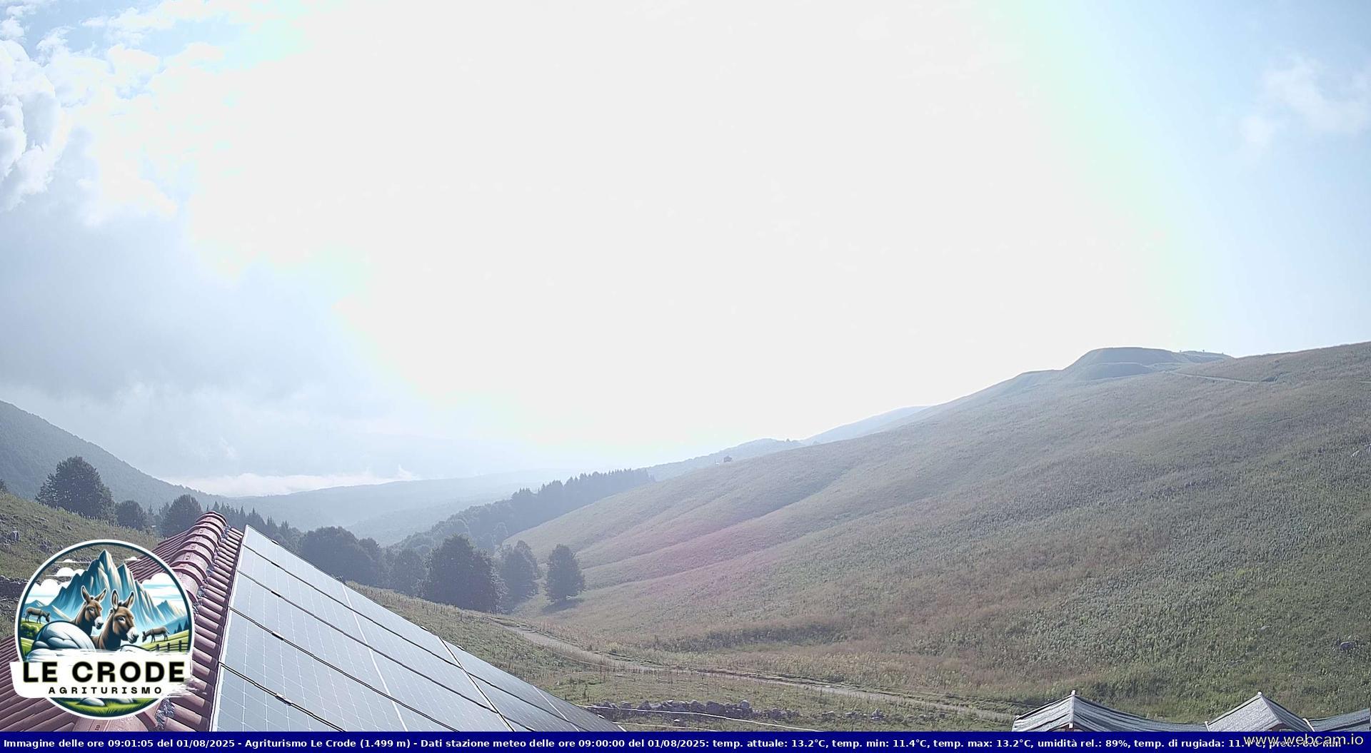 time-lapse frame, Agriturismo Le Crode - M. Pizzoc (TV) - 1499 m webcam