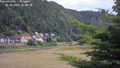 view from Webcam in Bad Schandau Sächsische Schweiz on 2025-07-06