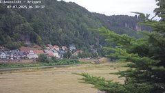 view from Webcam in Bad Schandau Sächsische Schweiz on 2025-07-07