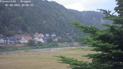 view from Webcam in Bad Schandau Sächsische Schweiz on 2025-07-08